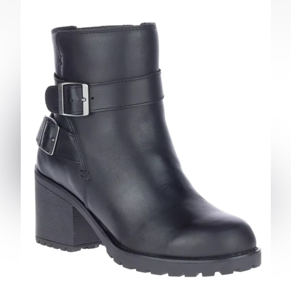 Harley Davidson Women's 8.5 LaLanne 90's Y2K Chunky Platform Moto Booties Grunge